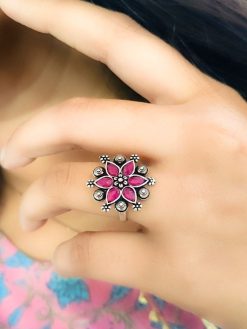 Delicate Oxidised Silver Plated Rings for Subtle Glamour