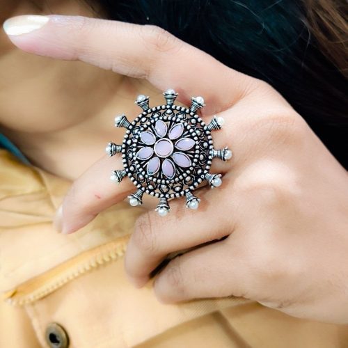 Ethereal Elegance: Oxidised Silver Plated Rings for a Timeless Appeal - Image 6
