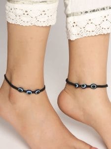 Evil Eye Handmade Adjustable Anklet | Best Free Size Thread Anklet for Protection & Style