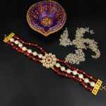 Gold Plated Kundan Bhaiya Rakhi