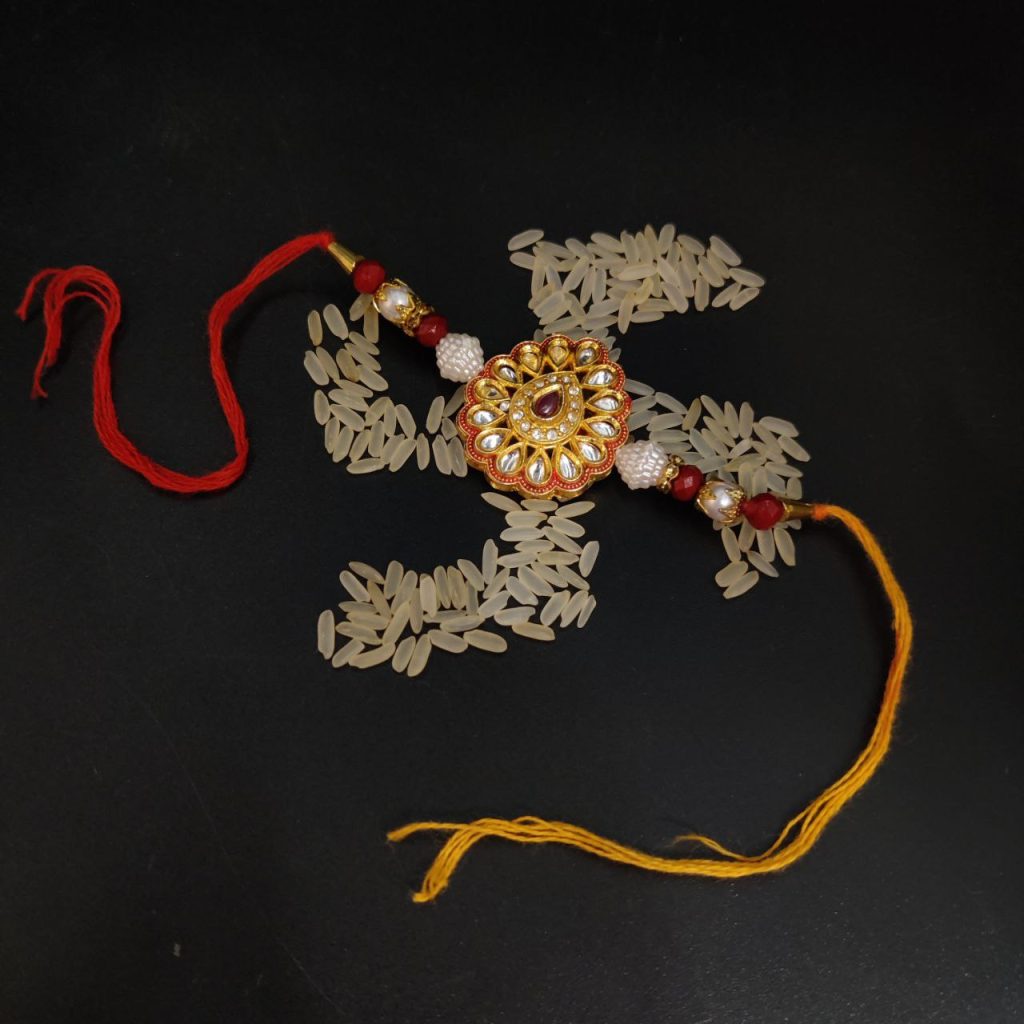 Traditional Charm: Handmade Rakhi for Brother's Blessings