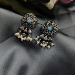 Silver Look Like Replica Stud Earrings - Best Choice For Daily-wear - "Mint"