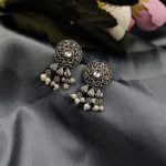 Silver Look Like Replica Stud Earrings - Best Choice For Daily-wear - "White"
