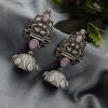 Handcrafted Oxidised Silver Replica Jhumka Earrings