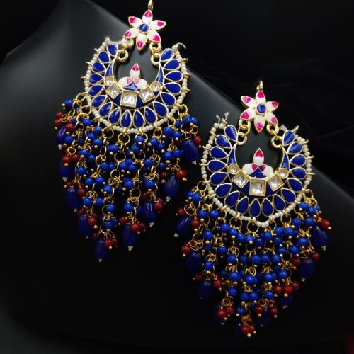 Vintage-inspired oxidized necklace with jhumka for a touch of elegance - Image 9