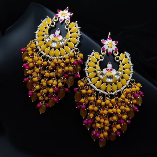 Vintage-inspired oxidized necklace with jhumka for a touch of elegance - Image 8