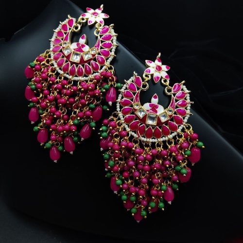Vintage-inspired oxidized necklace with jhumka for a touch of elegance - Image 2