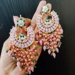 Vintage-inspired oxidized necklace with jhumka for a touch of elegance