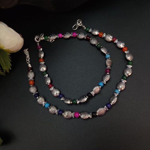 Silver Plated Fish Beads Anklets - Best Adjustable Size Anklet