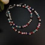 German Silver Flower Beads Anklets - Adjustable Size Anklet