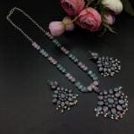 Oxidised Silver Plated Choker Necklace  Set For Girls