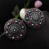 Round Shape Oxidised Stud Earrings For Girls