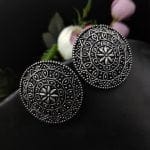 Art Of Floral Design Oxidised Stud Earrings For Girls