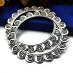 Oxidised German Silver Bangle - Unique Oxidized Designer Chudiya
