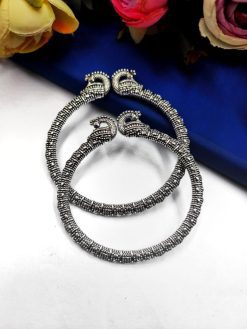 Peacock-Bangles-Oxidised-German-Silver-Bangle