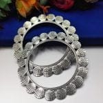 Designer Sea Shell Bangles - Best German Silver Oxidised Bangle For Girls
