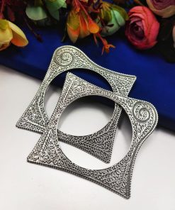 Piece-Of-Bangle-in-Oxidised-German-Silver-Square-Shape