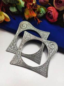 Piece-Of-Bangle-in-Oxidised-German-Silver-Square-Shape