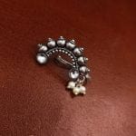 Bulk 36 Oxidised Marathi Nath - Affordable Silver Plated Press Nosepin - "White"