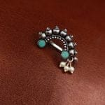 Bulk 34 Oxidised Marathi Nath - Affordable Silver Plated Press Nosepin - "Mint"