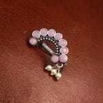 Bulk 102 Attractive Oxidised Marathi Nosepin - Maharashtrian Nath - "Babypink"