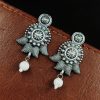 Silver Replica Stud Earrings - Daily Wear Pearl Beads Jewelry