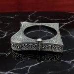 Designer Oxidised Kada | Unique Square Shape Free Size Opeanable Bracelet