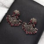 Silver Look Like Best Lotus Stud Earrings In Replica Polish