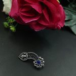 Bulk 20 Lord Durga Oxidised Navratri Special Marathi Nath Press Nosepin - "Blue"