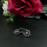 Bulk 8 Lord Durga Oxidised Navratri Special Marathi Nath Press Nosepin - "Baby Pink"