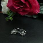 Bulk 18 Lord Durga Oxidised Navratri Special Marathi Nath Press Nosepin - "White"