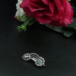 Bulk 12 Lord Durga Oxidised Navratri Special Marathi Nath Press Nosepin - "Mint"