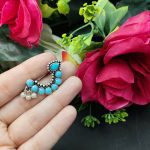 Bulk 66 Traditional Oxidised Silver Plated Marathi Nath Press Nosepin - "Aqua"