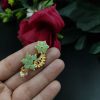 Gold plated Marathi style stone nosepin for girls