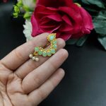 Bulk 110 Marathi Style Golden Polish Nosepin For Girls - "Mint"