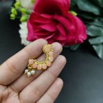 Bulk 112 Marathi Style Golden Polish Nosepin For Girls - "Baby Pink"