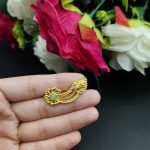 Bulk 8 Marathi Style Navratri Special Golden Durga Nosepin For Girls - "Mint"
