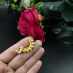 Bulk 26 Marathi Style Stone Work Golden Nosepin For Girls - "Baby Pink"