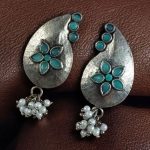 Bulk 32 Jaipuri Design Stud Earrings - Light Weight Stud Earrings - "Mint"
