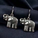 Elephant Hook Earrings in German Silver