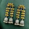 Designer Double Layer Jhumka Oxidised Leaf Earrings 23 photo 2025 12 24 17 11 34