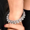 Attractive Elephant Design Bangle Oxidised German Silver Plated Set