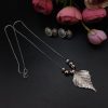 Designer leaf Style Pendent Chain Necklace With Jhumkie