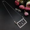 Oxidised Antique Designer Pendent With Matching Earrings