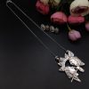 Amazing Radha Krishna Art Pendent Chain Necklace Set With Jhumkas