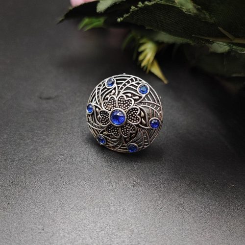 Round Shape Design Oxidised Silver Rings for Party Events - Image 6
