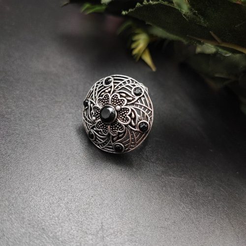 Round Shape Design Oxidised Silver Rings for Party Events - Image 4