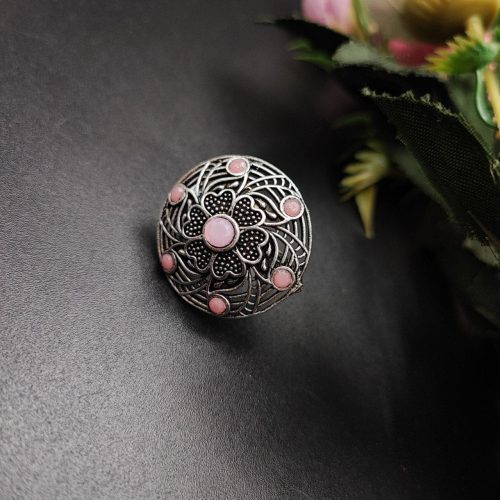 Round Shape Design Oxidised Silver Rings for Party Events - Image 3
