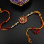Luxurious Kundan Meena Work Rakhi with Exquisite Craftsmanship