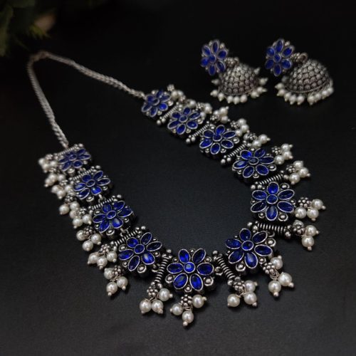 Iconic Look oxidized Stone Choker Set with a Touch of Elegance - Image 7